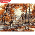 HUACAN DIY картины по номеру осенние наборы домашний декор живопись по номерам дерево Пейзаж рисунок на холсте Ручная роспись искусство подарок