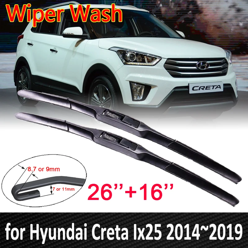 Щетка стеклоочистителя для Hyundai Creta Ix25 2014 ~ 2019 стеклоочистители переднего