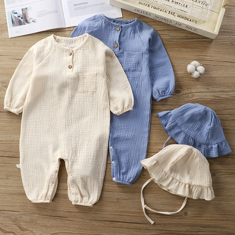 Two Piece New Born Baby Girls Clothing Set Autumn Muslin Clothes for Children Baby Toddler Coming Home Outfit Roupas Bebes