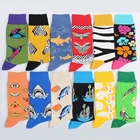 Мужские хлопковые носки, забавные подарки, женские рождественские носки с принтом животных, теплые зимние носки с фабрики, Прямая поставка, свяжитесь с нами