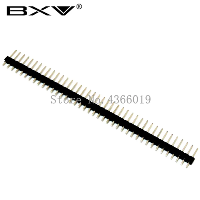 

10pcs 40 Pin 1x40 Single Row Male 2.54 Breakable Pin Header Connector Strip Black