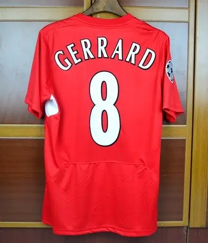 

Top quality 2005 Gerrard Retro Classic camiseta de futbol customize Alonso Garcia Carragher Maillot de foot Futbol T-shirts