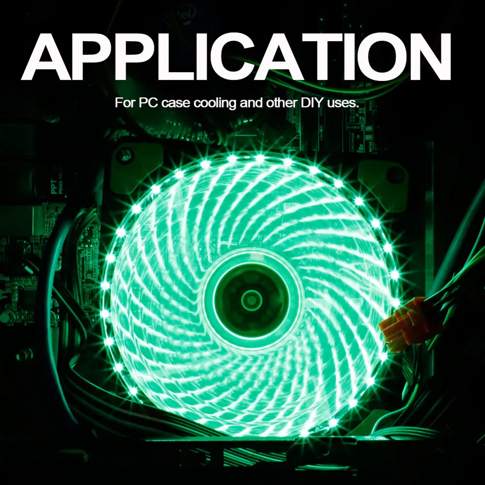 

12V 120x120x25 mm LED PC Computer Fan Computer CPU Cooling Fan Cooler Ultra Silent Case LED Fan Lights Adjustable Colour New