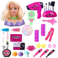 kids dolls half length model doll childrens toy hair dryer make up set girls makeup training girl ideal gifts princess set play