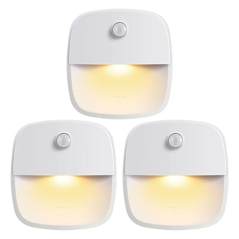 

Pir Motion Sonsor LED Night Light Ambient Night Lamp with US Plug For Baby Children Kid Bedroom Stair Bathroom