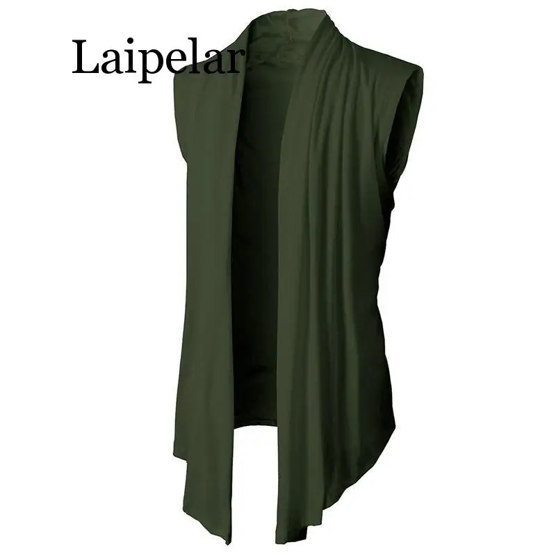 Новинка 2020 мужской модный кардиган куртка без рукавов платок жилет топ Прямая