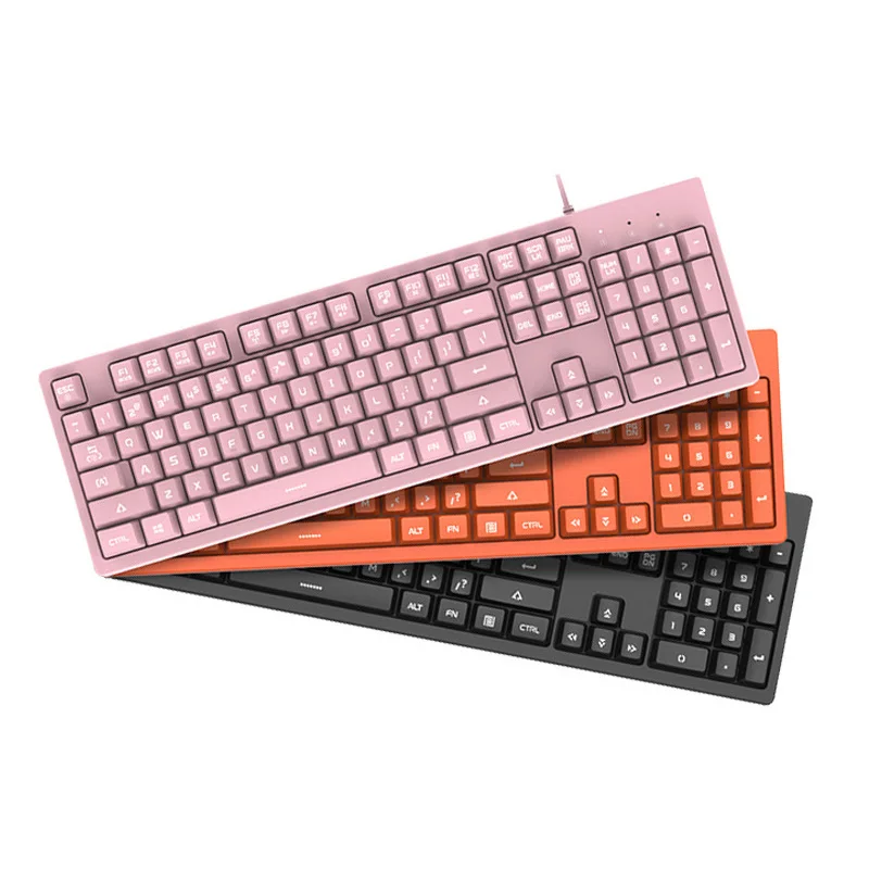 USB Проводная игровая клавиатура с 104 клавишами Механическая имитацией ощущений