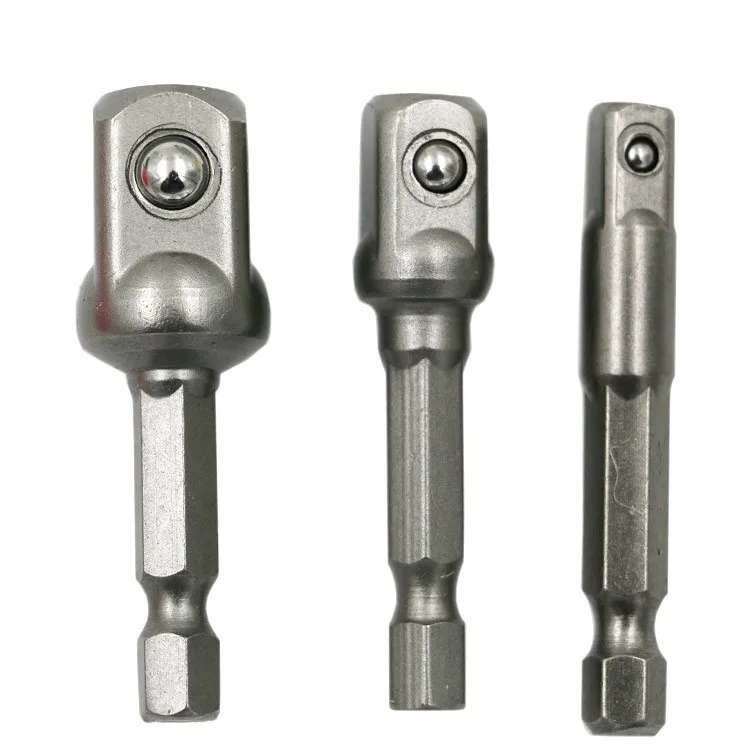 

3 шт./компл. хром vanadiume гнездо адаптера шестигранным хвостовиком диаметром до 1/4 "3/8" 1/2 "удлинитель сверла для шестигранных бит Набор электрои...