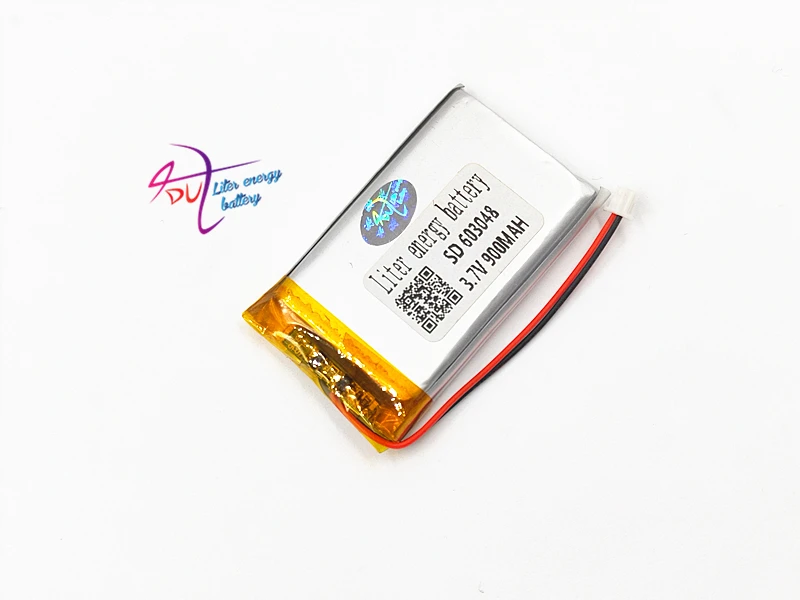 3 7 в 900 мАч LiPo литиевая полимерная аккумуляторная батарея с JST 1 5 мм 2pin разъемом 603048 для Mp3 GPS bluetooth камеры