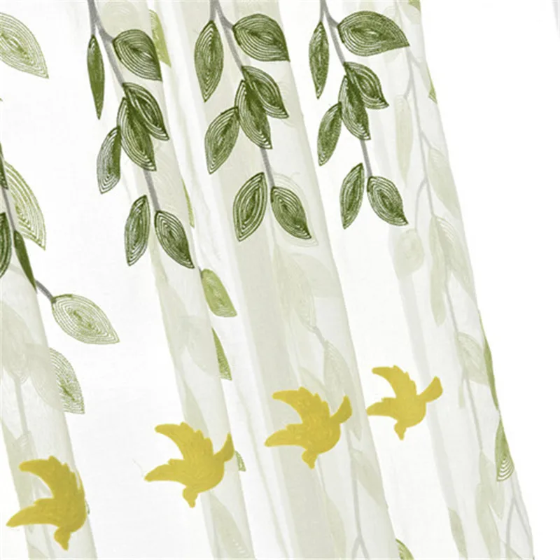 Занавеска оконный экран вышивка ласточка ива хлопок изготовление на заказ | Дом и