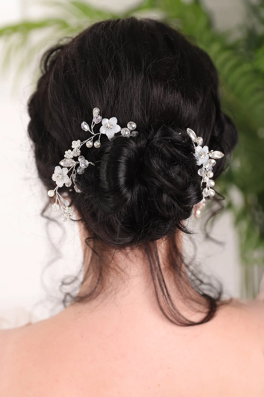 Элегантные цветочные Кристальные жемчужины Стразы Серебряные головные уборы