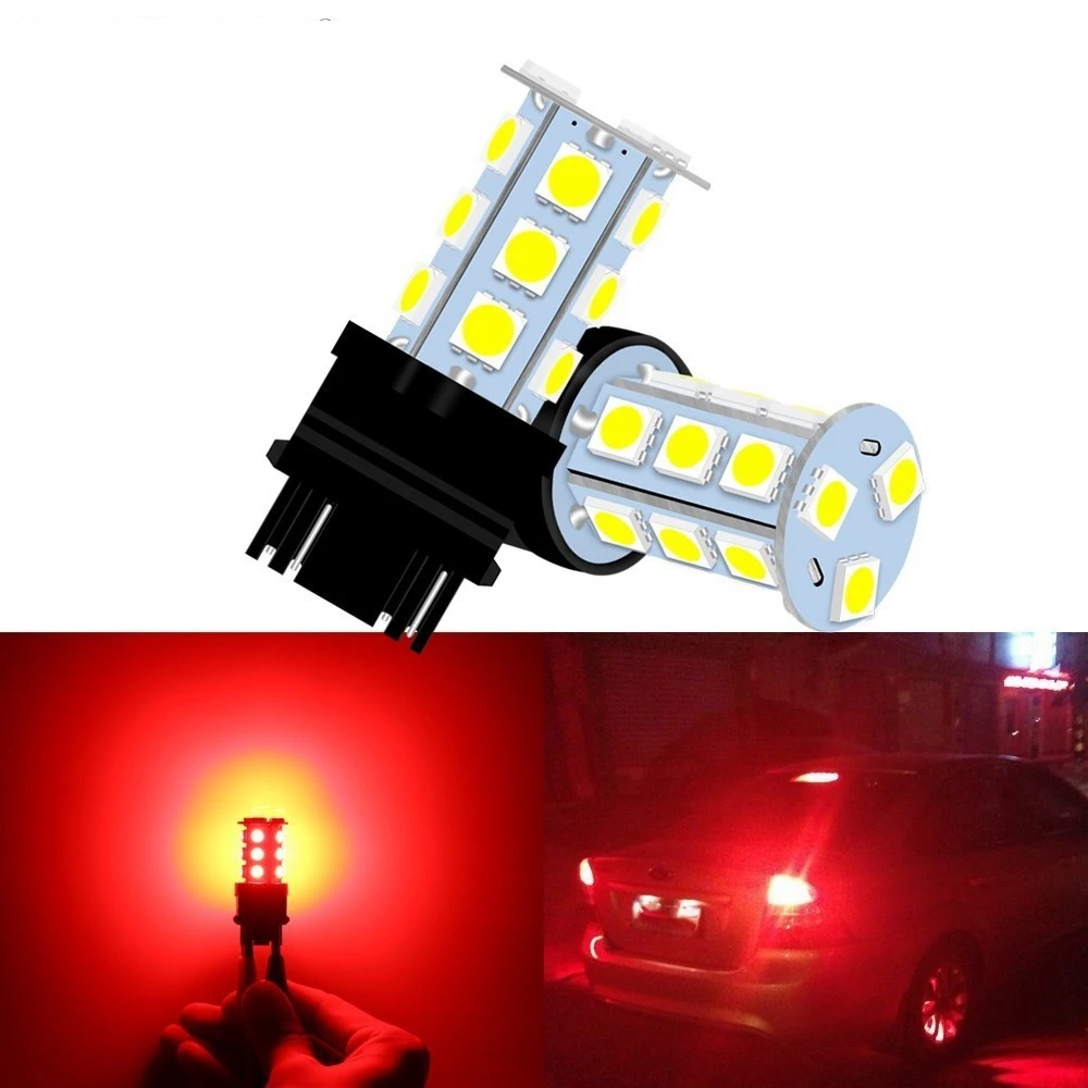 2шт 1156 1157 3157 3156 7440 7443 автомобильный светильник 18 SMD 5050 чипы P27/7 Вт светодиодные