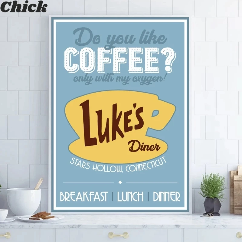 

Gilmore Girls Classic Movie Poster Prints Home Decoration Luke'S Diner Wall Art Picture Canvas Painting Kitchen Wall Decor