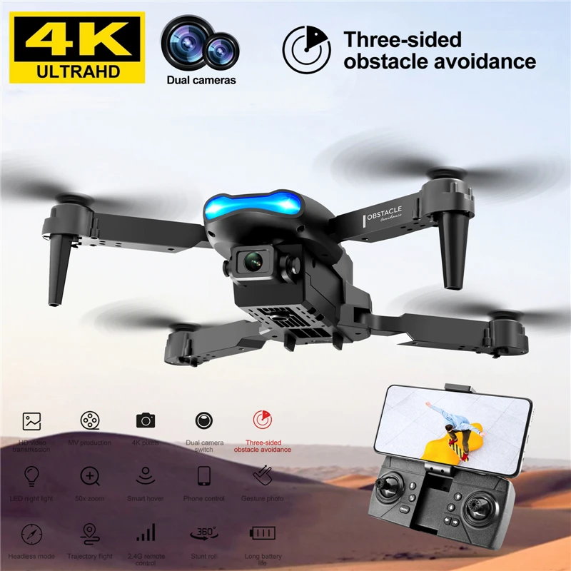 

NEW E99 PRO Drone 4k Wide angle HD Dual Camera WIFI FPV Three-ways Obstacle Avoidance Rc Quadcopter Dron Rc Helicopter Boy Toys