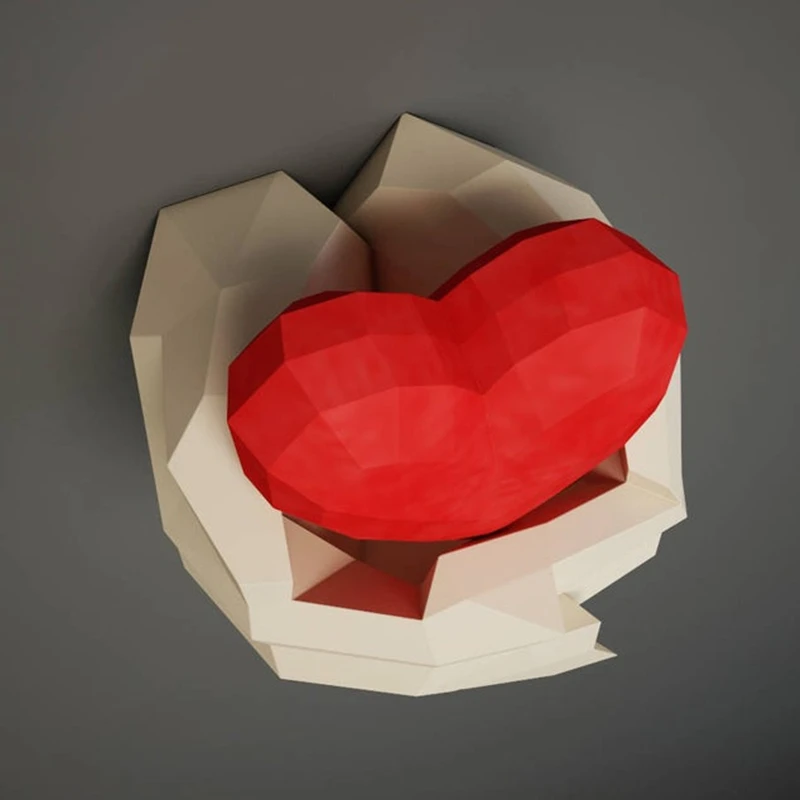 Мини бумажная ручная работа с сердцем 3D домашний Настенный декор DIY подарок