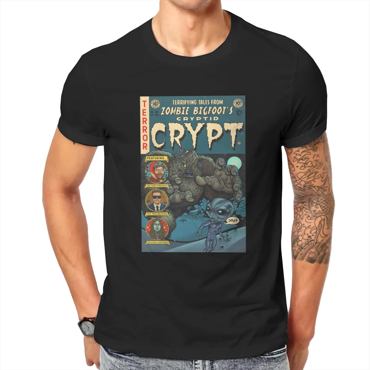 

Zombie Bigfoot Satan Demon Grim Reaper Halloween Horror print Harajuku color graphic customize Tees 138835