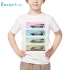 Модная детская футболка с принтом Назад в будущее Delorean x 4, крутые Летние повседневные топы для мальчиков и девочек, детская одежда, oHKP2260
