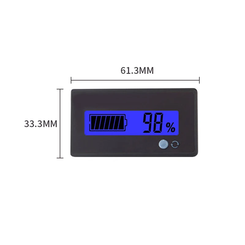 Новый 12 V-48 V свинцово-кислотные Батарея Ёмкость индикатор Напряжение вольтметр
