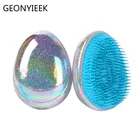 Щетка для волос, блестящая, Антистатическая, массажная, в форме яйца