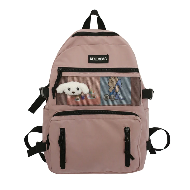 

Ins Wind Backpack Women Multi-Pocket Nylon Backpack High Capacity School Bag for Teenage Girls Female Shoulder Travel Bag Luxury