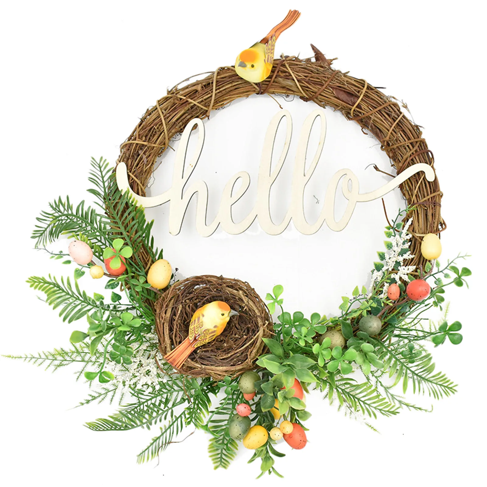 

Natural Rattan Wreath Stem Branch Ring Garland For Easter Wedding Birthday Party Decor Supplies Christmas Gift