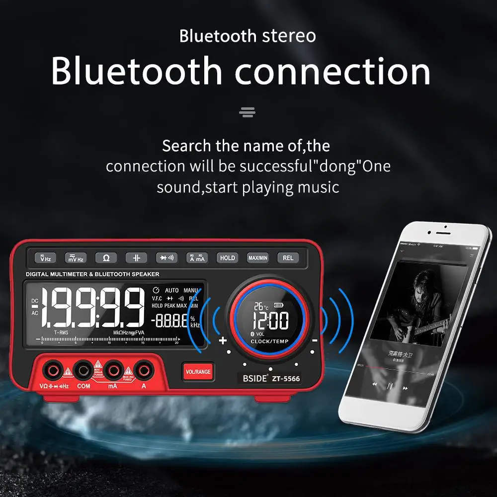 Мини настольный мультиметр BSIDE ZT 5566 двойной Экран EBTN 19999 Дисплей + Беспроводной