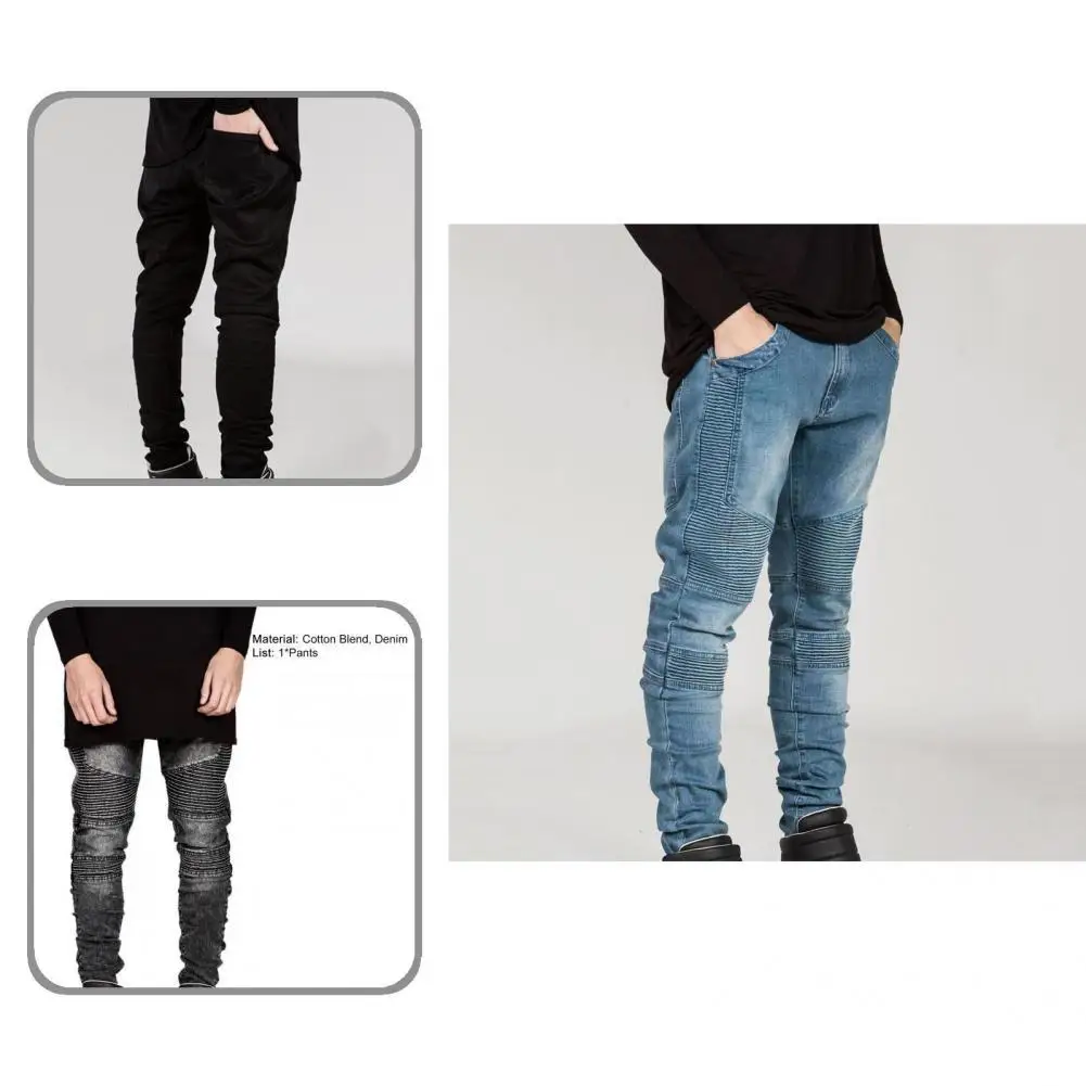 

Deep Crotch Fabulous Stretchy Autumn Pants Pencil Pants Men Trousers Mid Waist for School