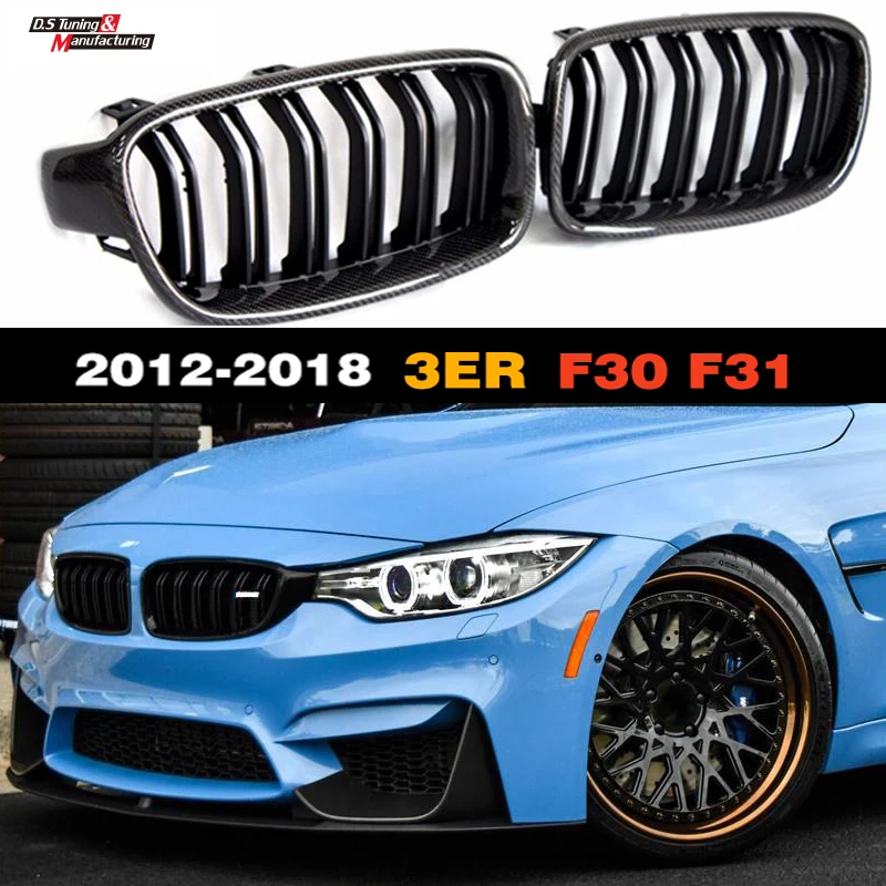 

Gloss Black/M Style Front Kidney Grille Bumper Hood Grills For BMW F30 F31 F35 318i 320i 328i 3-Series 2012-2018 Car Styling