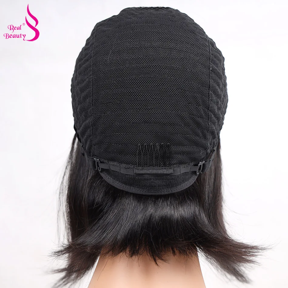 

Real Beauty Brazilian Human Hair Wigs for Women Short Bob Wigs Straight 2x6 Deep Part Lace Closure Wigs Remy Human Hair Wigs