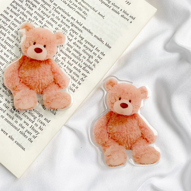 ins cute bear griptok epoxy holder for phone suitable for iphone samsung mobile phone accessories 2021 new luxury cartoon free global shipping