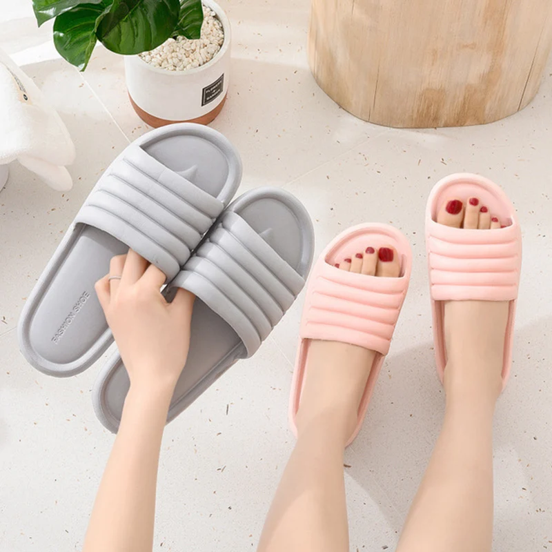 

Unisex Summer Indoor Men Slippers Casual Shoes Non-Slip Slides Bathroom Sandals Soft Sole Flip Flops Large Size 45