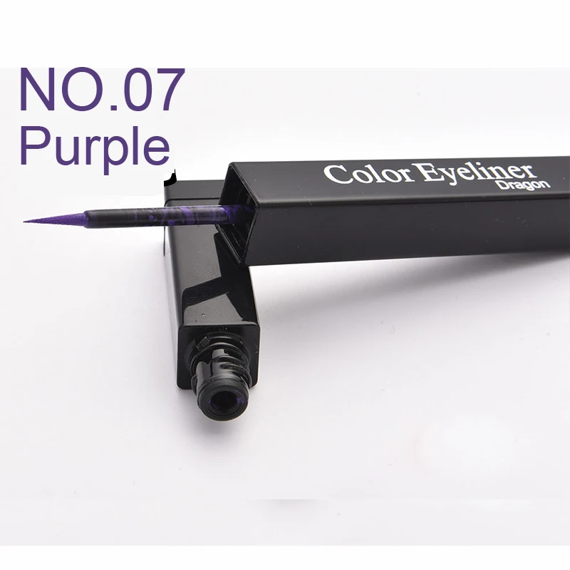 eyeliner-purple ICYCHEER цветная Водостойкая тушь для ресниц быстросохнущая завивка ресниц с эффектом нарощенных ресниц Синий Коричневый Красный Фиолетовый Черный Тушь для ресниц - Цвет: eyeliner-purple