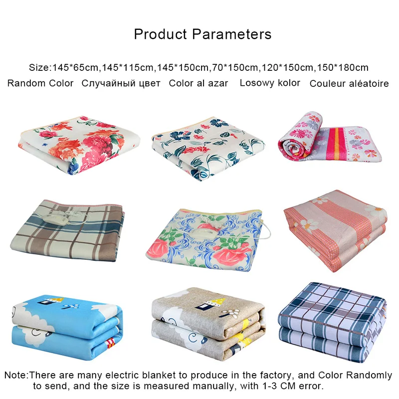 

CN Electric Blanket Thicker Heater Double Body Warmer 180*150cm Heated Blanket Mattress Thermostat Electric Heating Blanket
