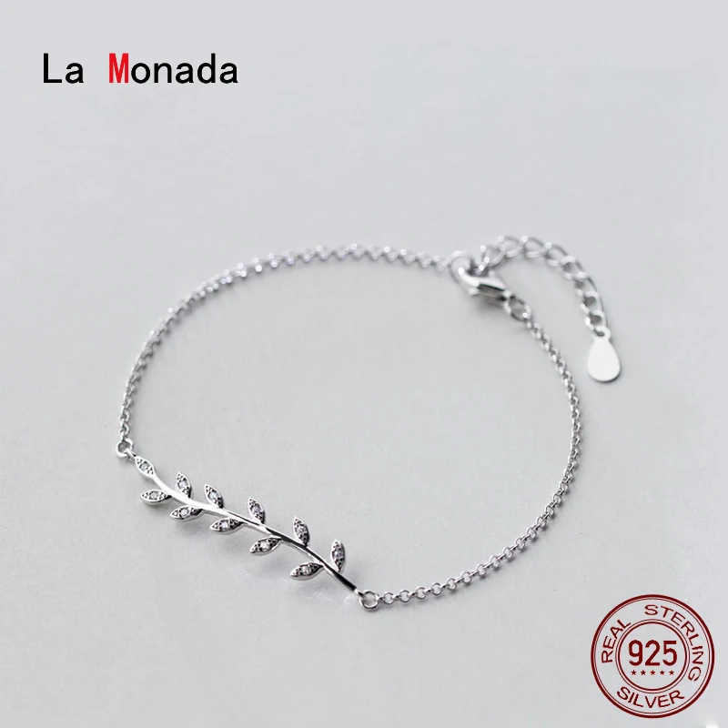 La Monada роскошные ювелирные изделия из тонкого серебра 925 пробы браслет для женщин