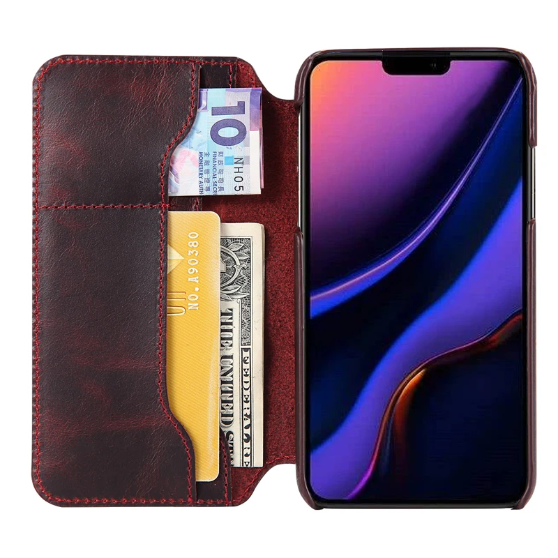 Для iPhone 11 чехол Ретро масло воск натуральная кожа флип чехол бизнес сумка для мобильного телефона чехол для Apple iPhone 11 Pro 6,1 дюймов
