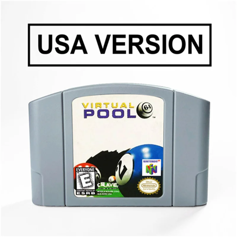 

Virtual Pool 64 For 64 Bit Video Game Cartridge USA Version NTSC
