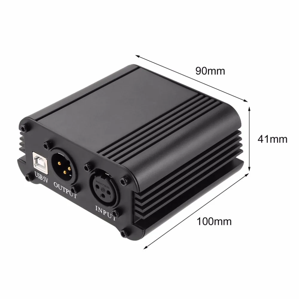 48V 1-канальный Phantom Питание с один XLR аудио кабель для конденсаторный Студийный микрофон милый кролик вибратор секс-игрушка для женщин, Запись оборудование