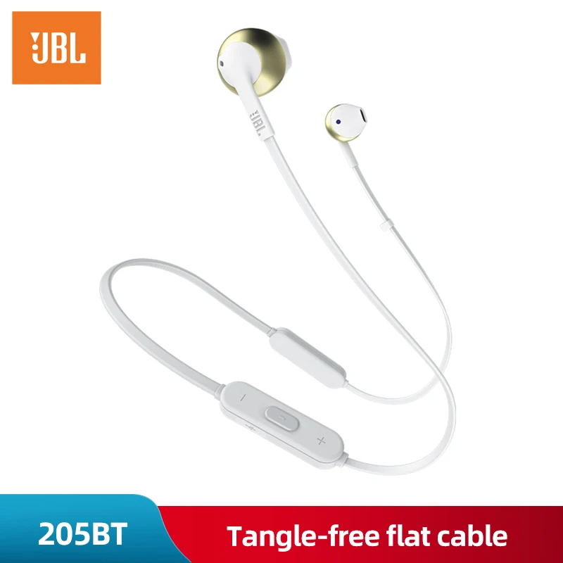 Оригинальные JBL 205BT Bluetooth Беспроводные спортивные наушники, динамические ушные крючки, наушники JBL, гарнитура для спорта, наушники Audifonos