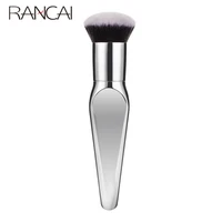 rancai 1pcs powder single brush full size skin care silver synthetic fiber stippling brush make up tools foundation face brush