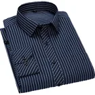 Брендовая мужская рубашка Aoliwen с длинным рукавом, Высококачественная Мужская деловая Повседневная рубашка для встреч людей, размеры 7XL 8XL
