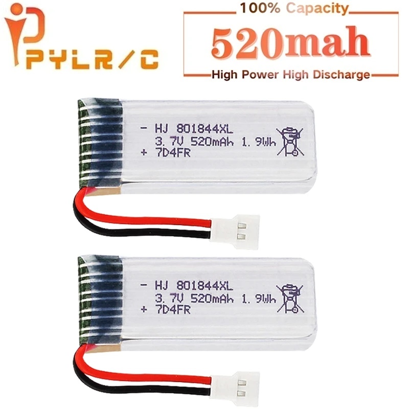 3 7 v провод с силикатной гелевой Батарея для Hubsan H107P 801844 в 520 мАч 25c 1.9Wh Rc Аксессуары