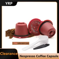 3pcs reusable refillable nespresso coffee sweet filter capsule with spoon and brush no dolce gusto tools accessories nestle cafe