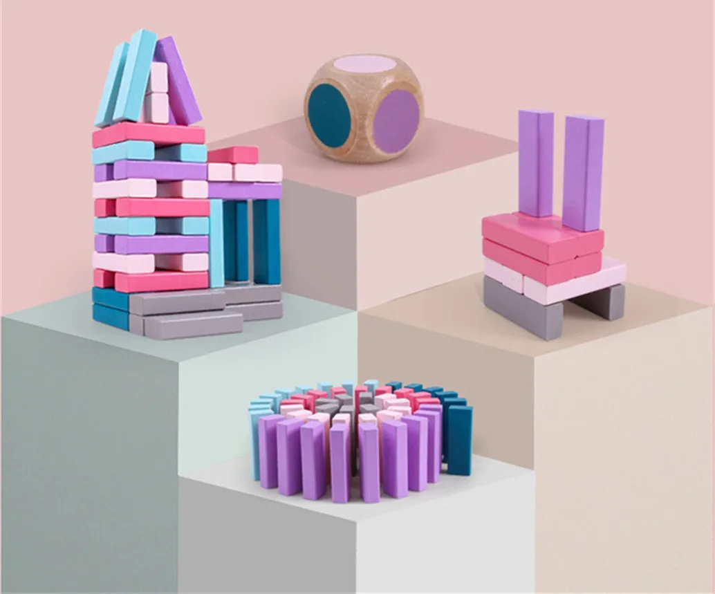 48 шт. новый дизайн Классическая красочная башня из мультфильма складные игры