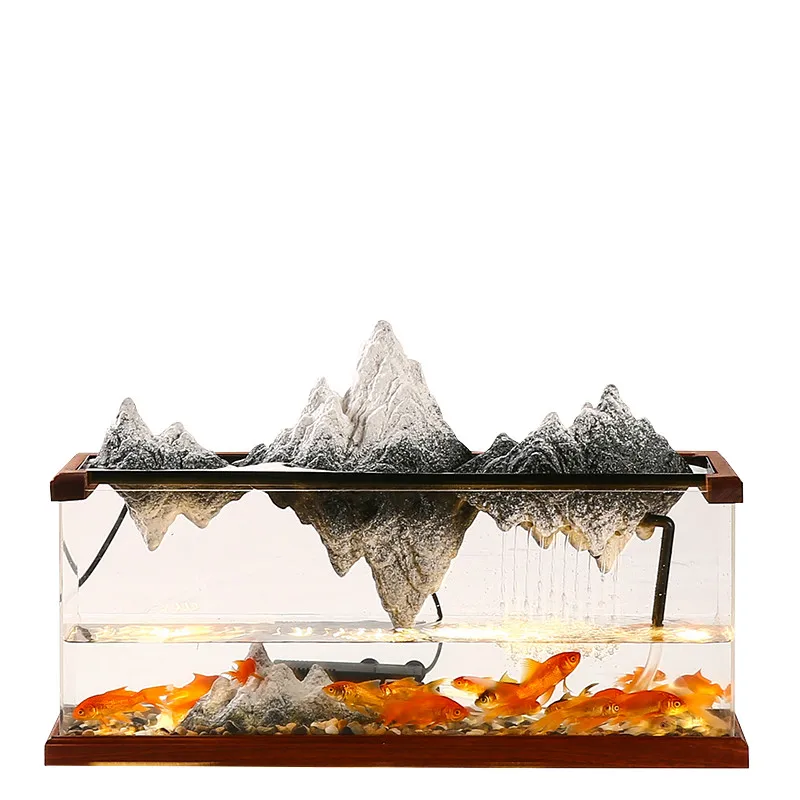 

Flowing Water Ornaments Creative Decoration Living Room Rockery Fountain Desktop Fish Tank Fortune Landscape New Home Gift