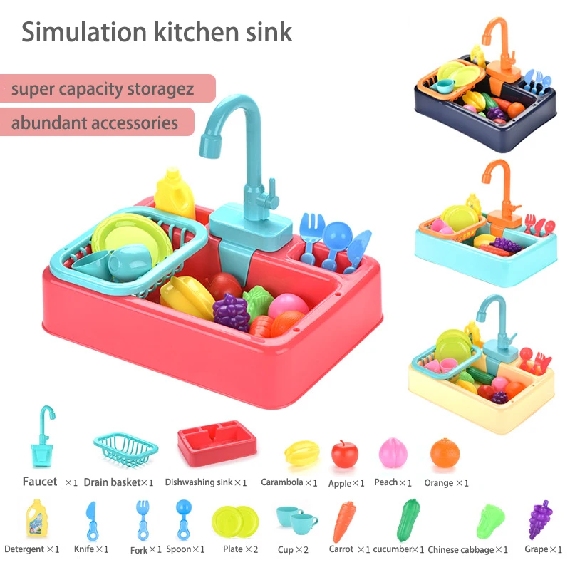 Имитация игрушки для мытья посуды муляж игровой домик мини кухня электрическая