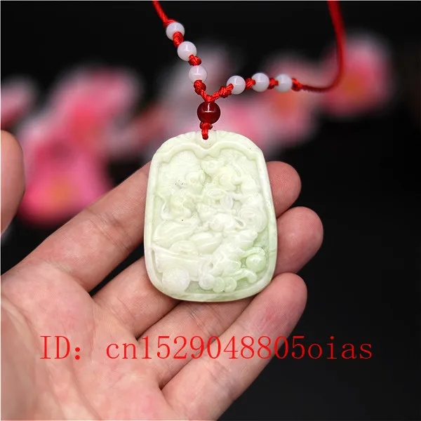 Подвеска из натурального белого фарфора с нефритовой мышью ожерелье богатства