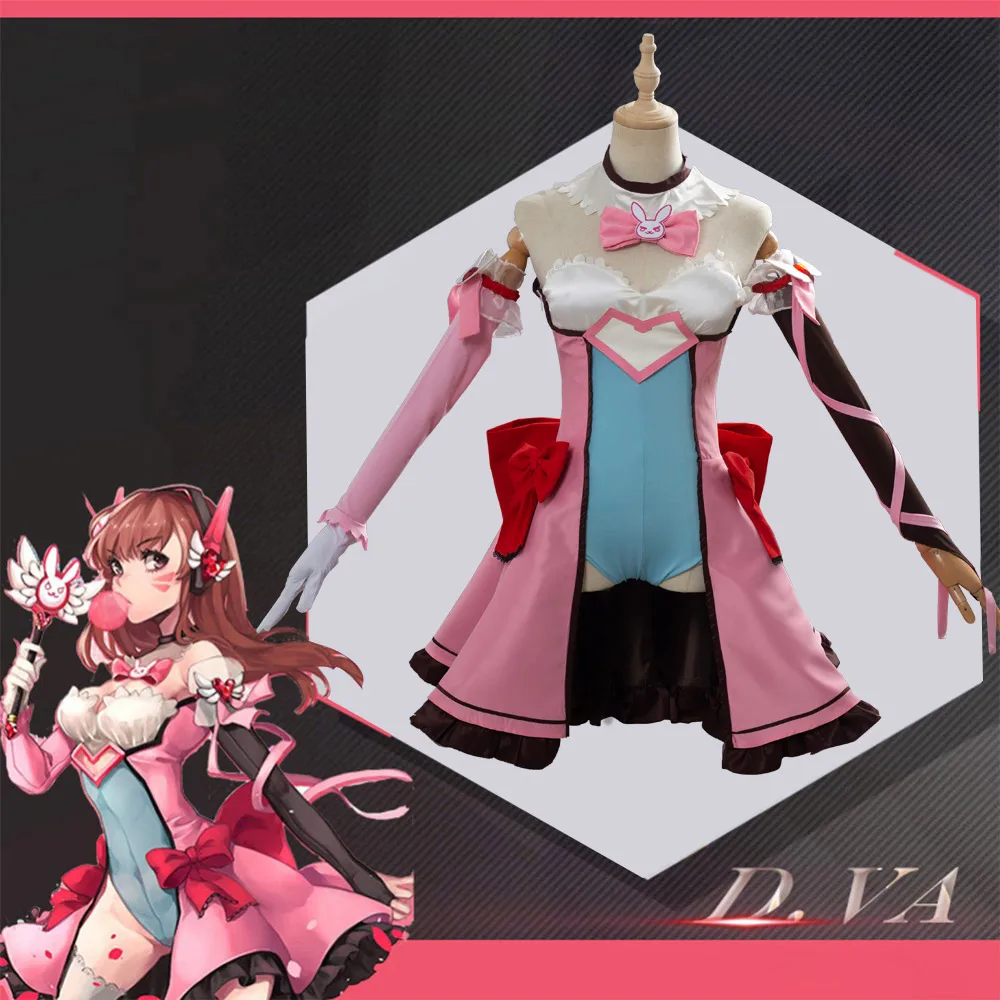Костюм для косплея волшебной девочки OW D.VA DVA Hana Song костюм Униформа платье