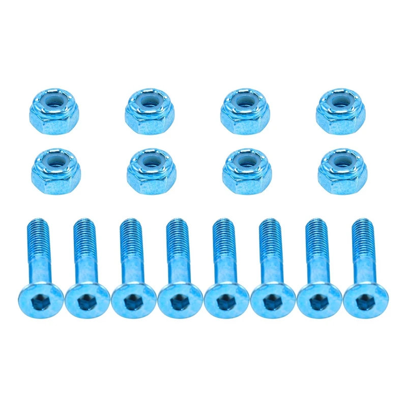 

24Pc Skateboard Truck Hardware Longboard Screws Bolts 2.54 cm / 1Inch & 100 Pcs Standard Skateboard Bulk Bearing Spacers