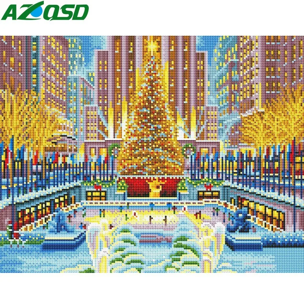 Набор для алмазной вышивки AZQSD со светодиодной подсветкой живописный