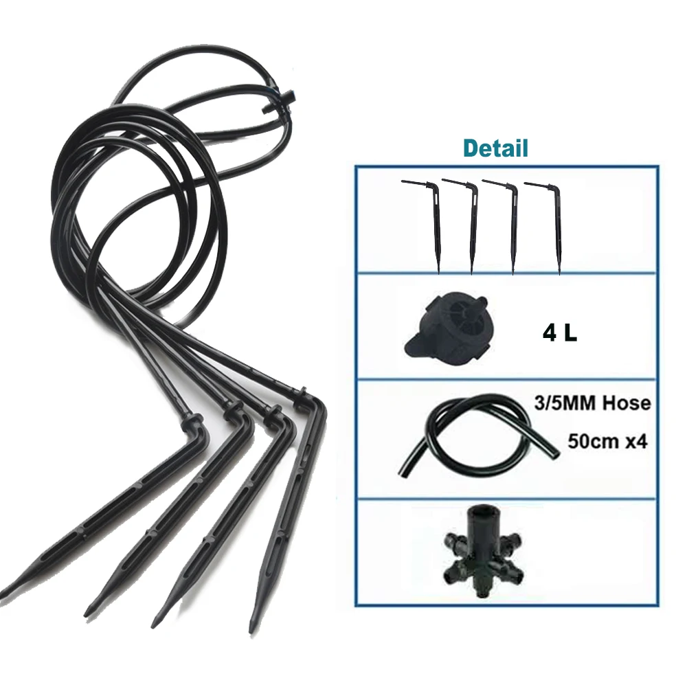 Irrigation Dripper Micro Drip System Emitter Curved /Straight Arrow 3/5 Hose Drippers Kit Plant Watering Tool | Дом и сад